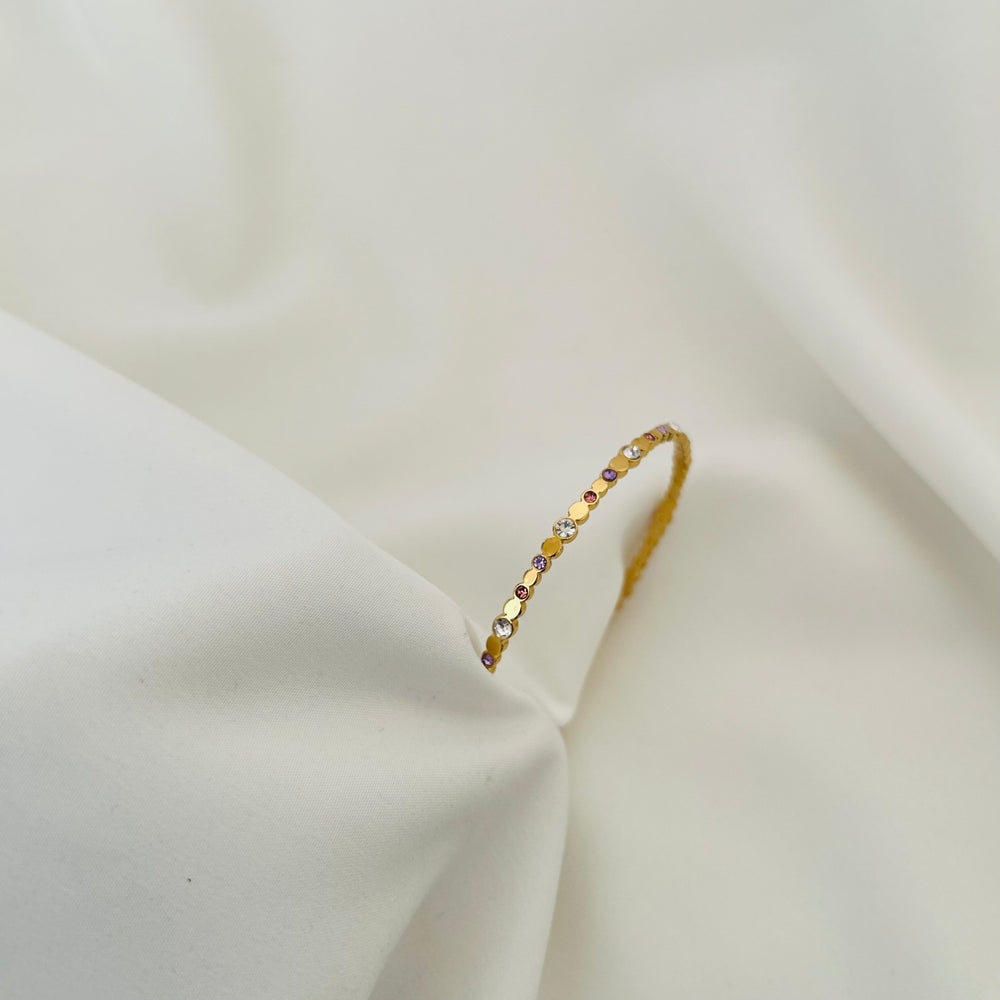 Mira Rainbow Stone Bangle