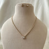 Round Solitaire Tennis Necklace Set