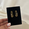 Serpentine Safety Pin Drop Earrings