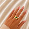 Luxe Emerald Halo Ring