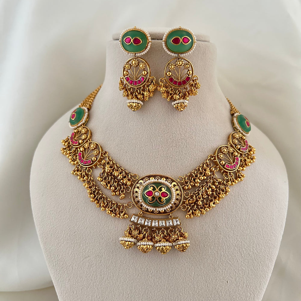 Traditional Temple Necklace Set