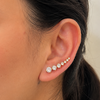 Gradient Crystal Ear Climbers