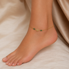 Daisy Flower Beaded Gold Anklet