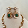 Emerald Kundan Pendant Set