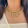 Royal Pearl Fringe Choker Necklace Set