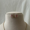 Pink Elegance Tennis Necklace Set