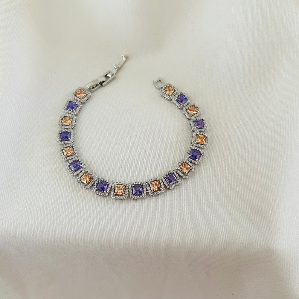 Amethyst Square Tennis Bracelet