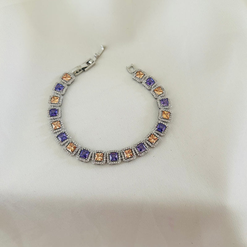 Amethyst Square Tennis Bracelet