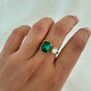 Aurora Green-White Ring