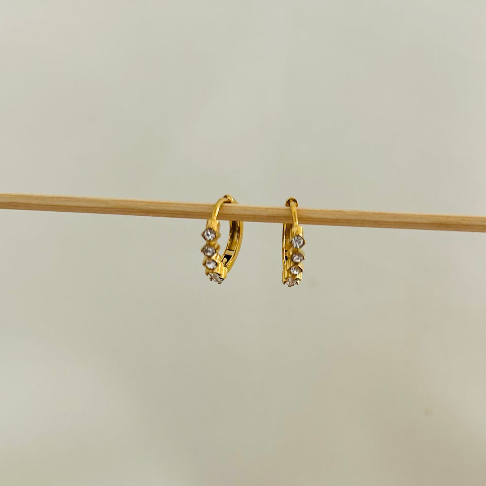 Mini Diamond Hoops