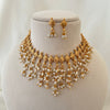 Royal Pearl Fringe Choker Necklace Set