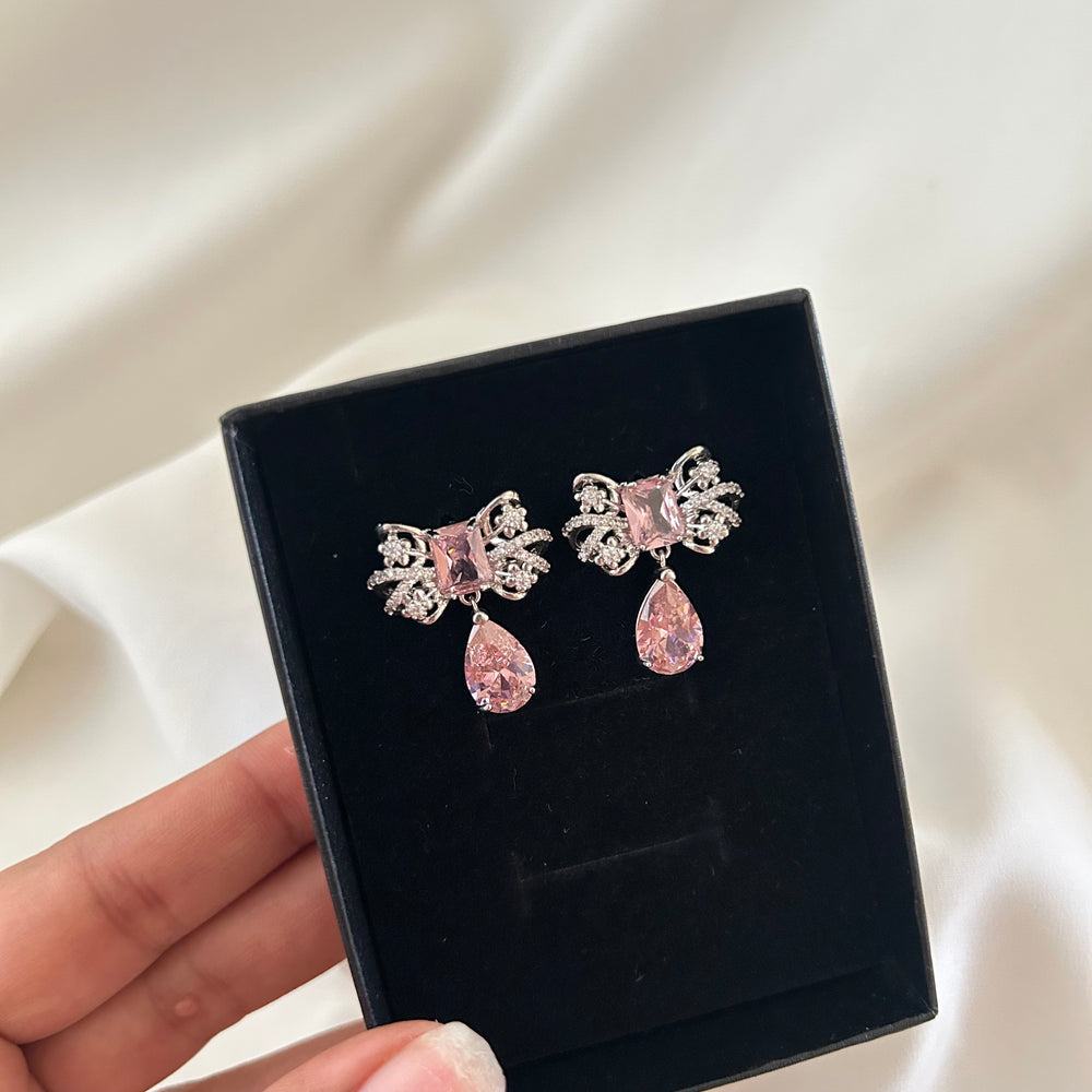 Blush Butterfly Drop Earrings