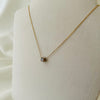 Solitaire Square Necklace