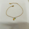 Heart Charm Turquoise Gold Anklet