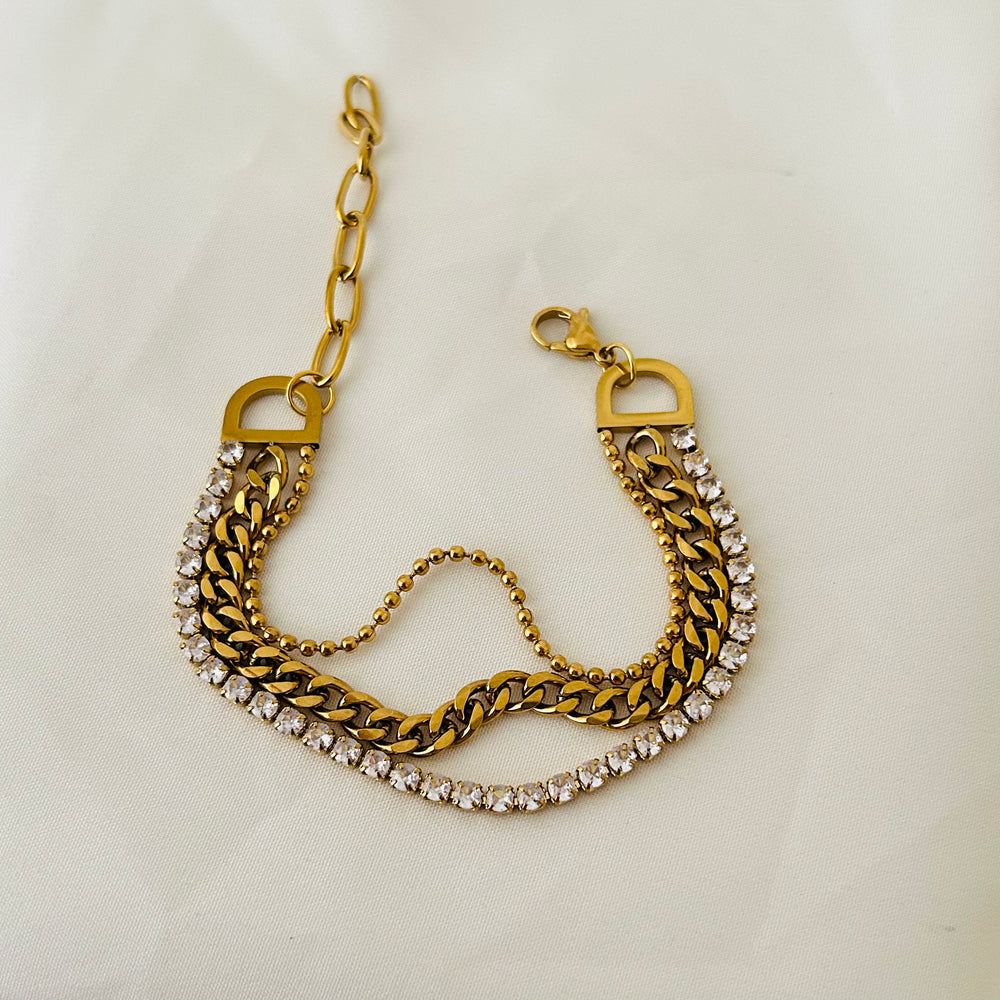 Triple Layer Statement Bracelet