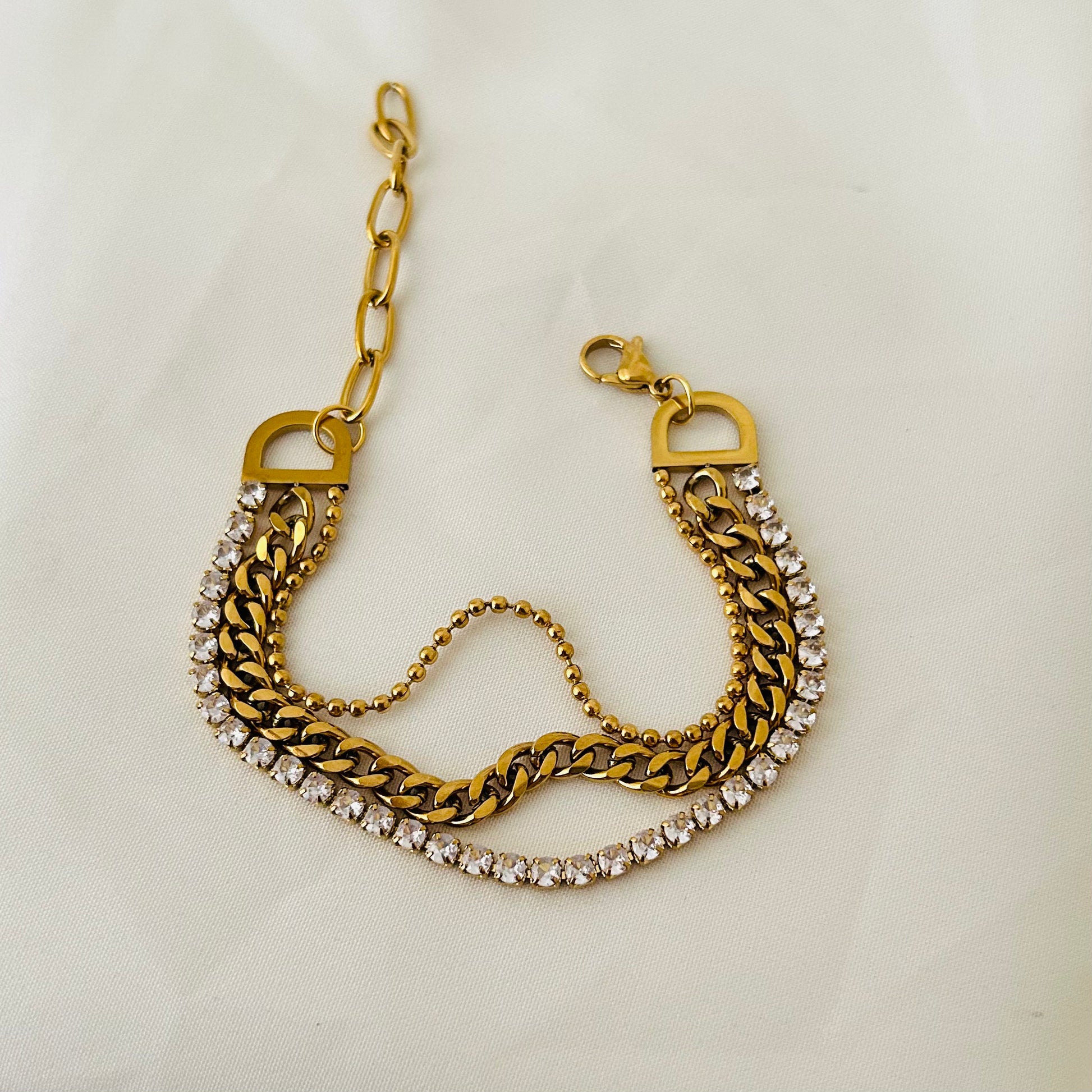 Triple Layer Statement Bracelet