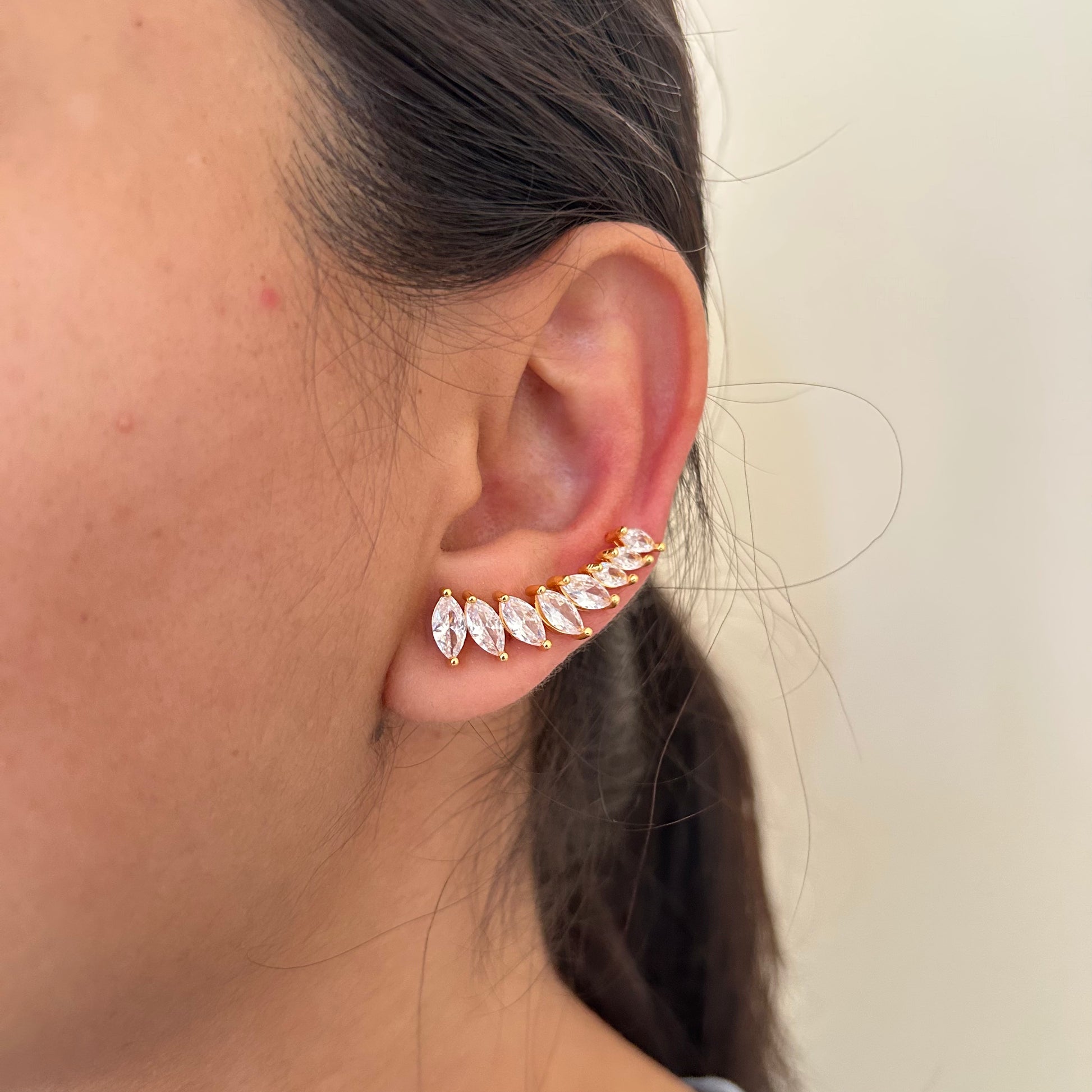 Marquise Crystal Ear Climbers