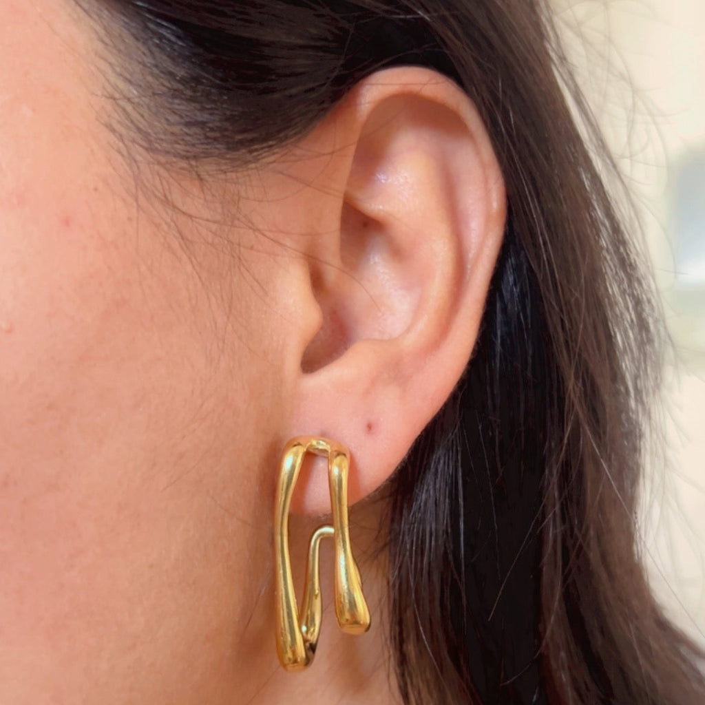 Twin Structure Earings