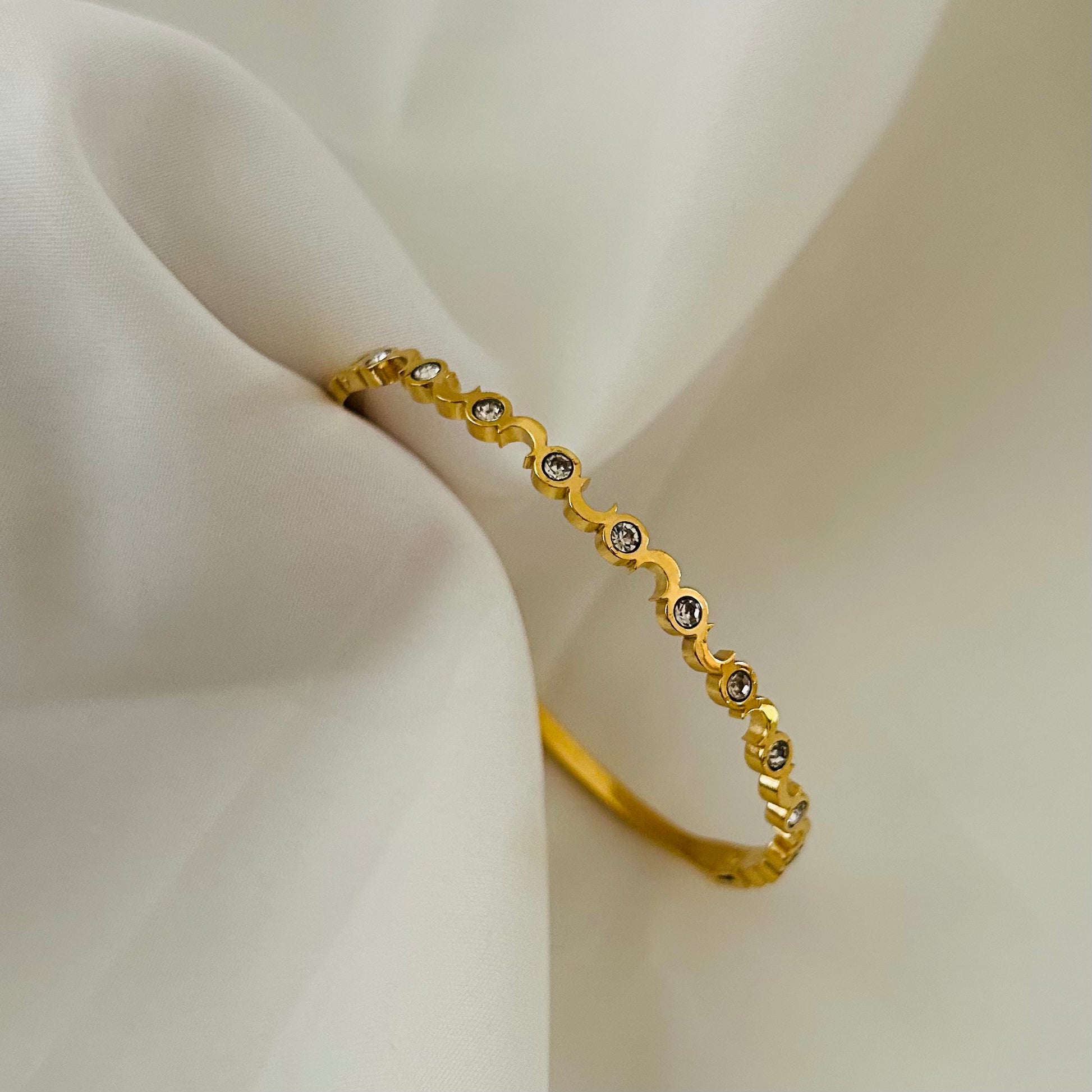 Lunar Stud Bangle Bracelet
