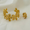 Floral Bloom Cuff Bracelet Set