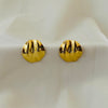 Molten Gold Disc Earrings