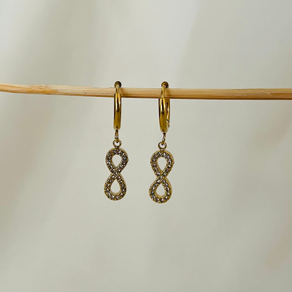 Infinity Spark Crystal Hoops