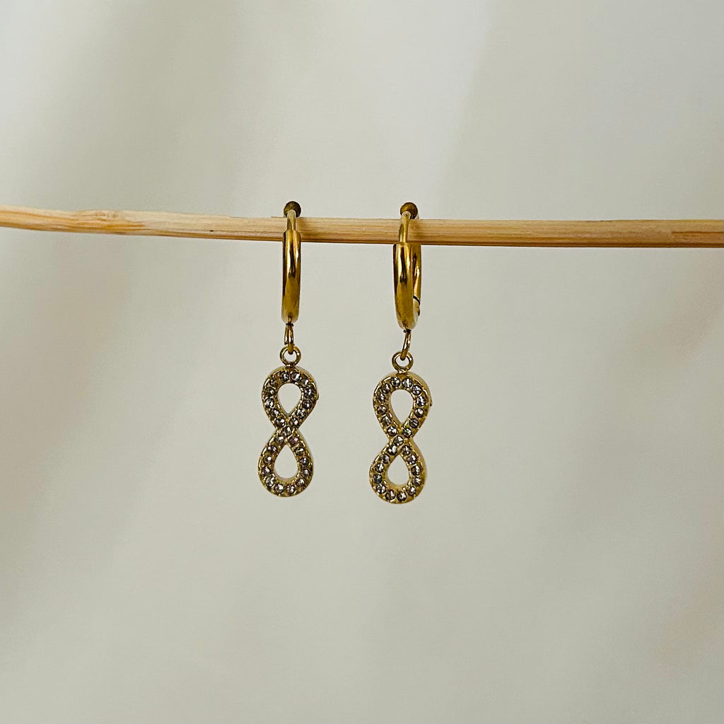 Infinity Spark Crystal Hoops