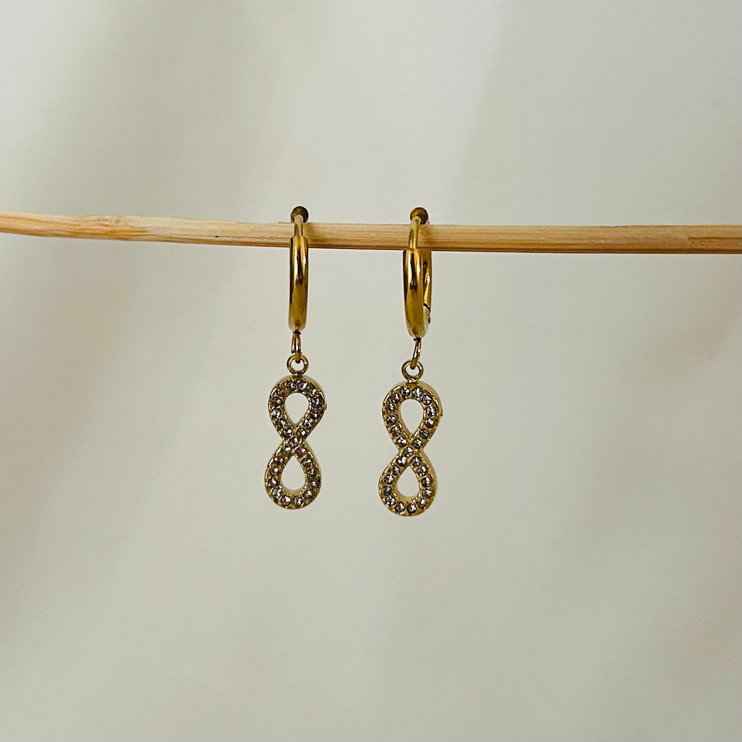 Infinity Spark Crystal Hoops