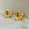Petite Bow Charm Stud Earrings
