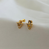 Mini Triangle Dangling Earings with Ball Back