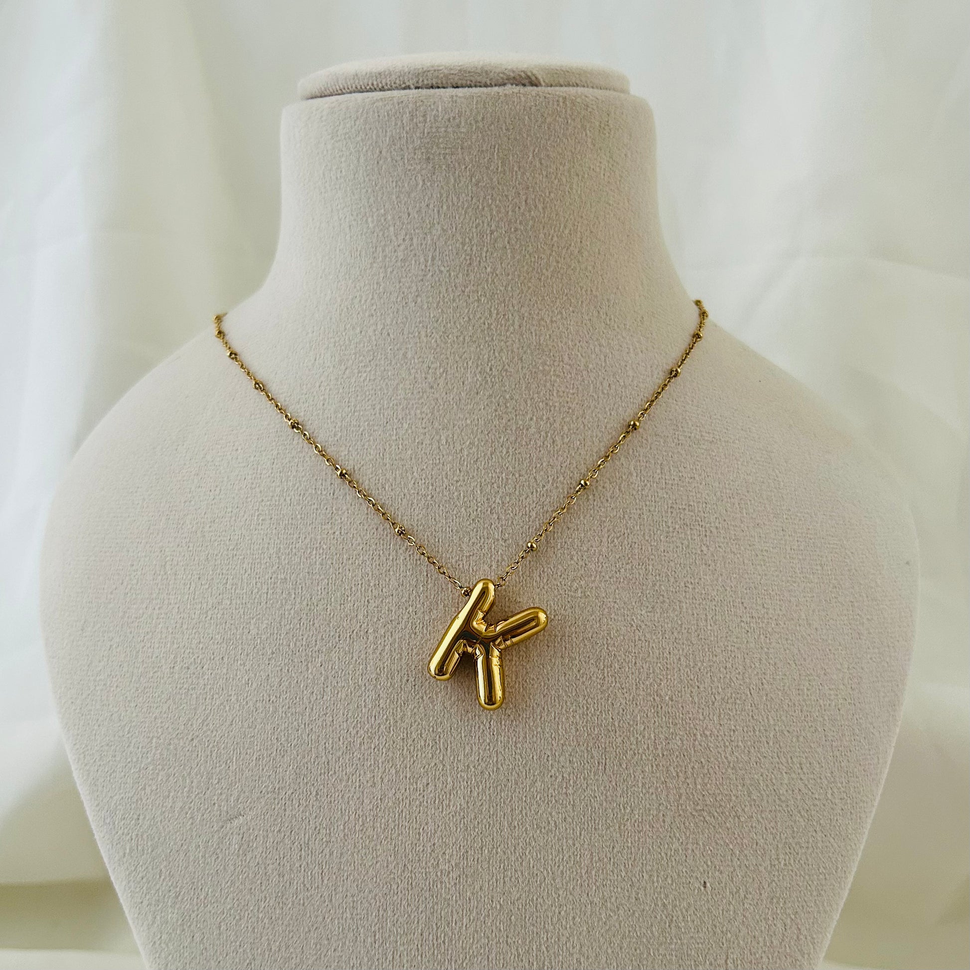 Glossy Initial Pendant – K