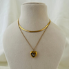 Modern Heart Swirl Pendant Necklace
