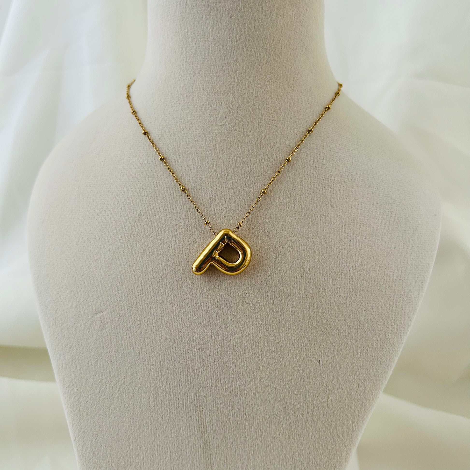 Glossy Initial Pendant – P