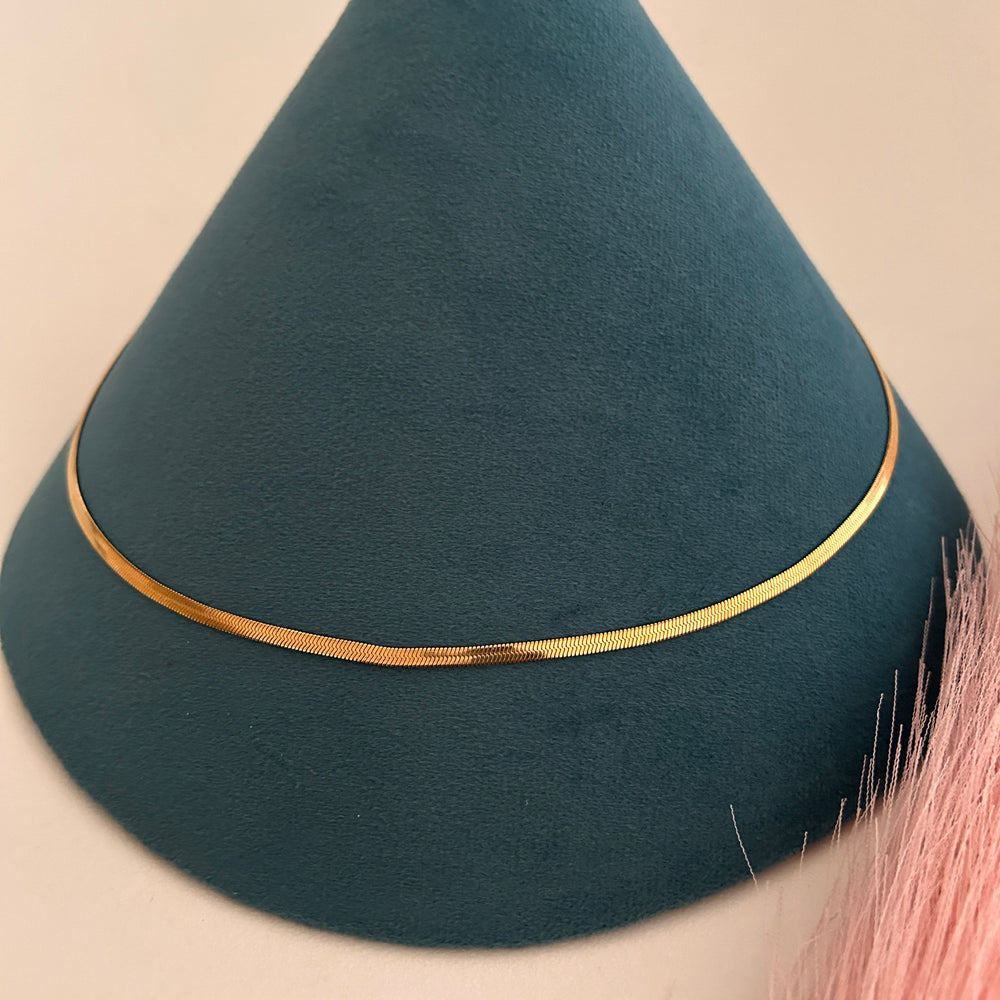 Velvet Shine Herringbone Waist Band