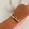 Greek Key Crystal Bangle Bracelet