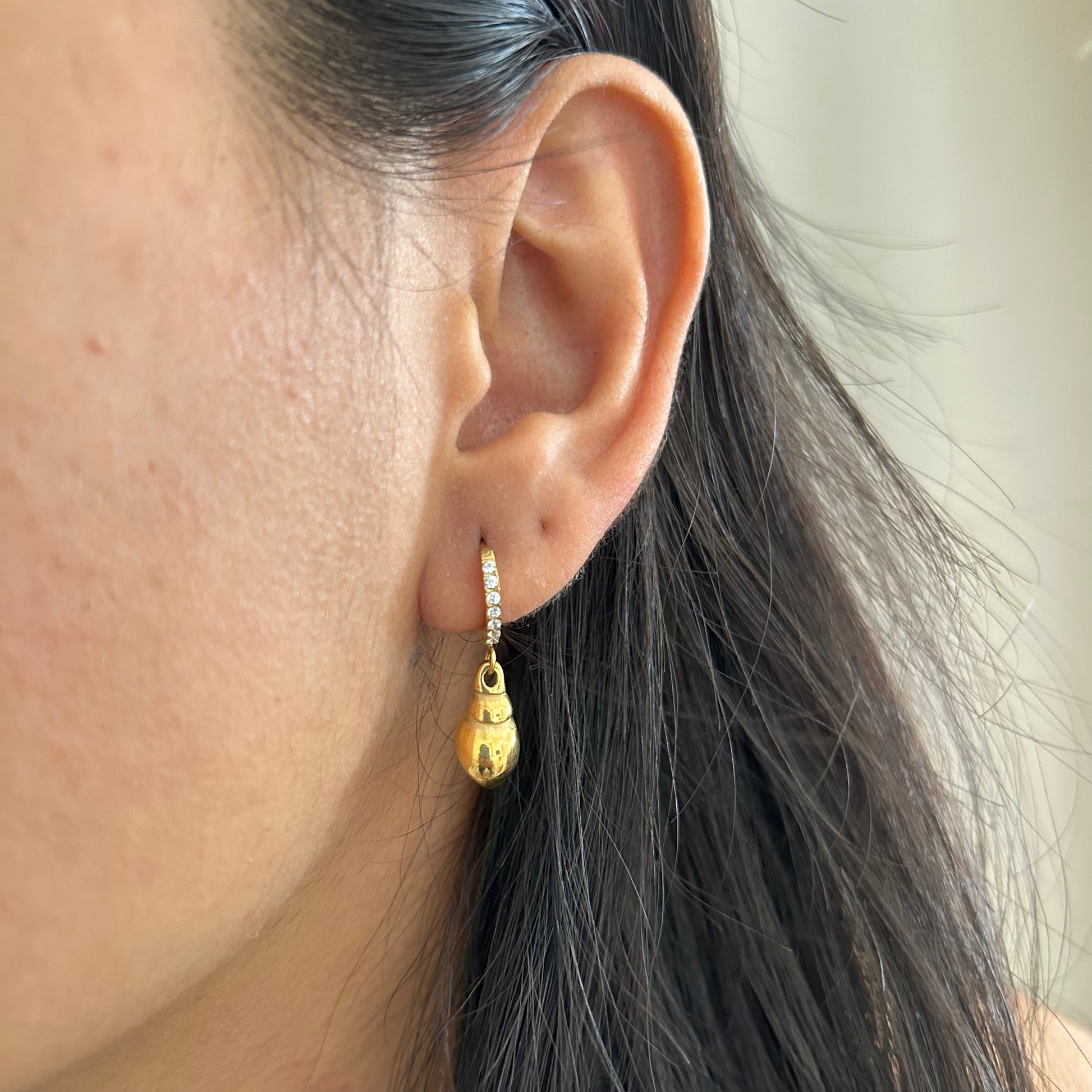 Golden Teardrop Dangle Earrings