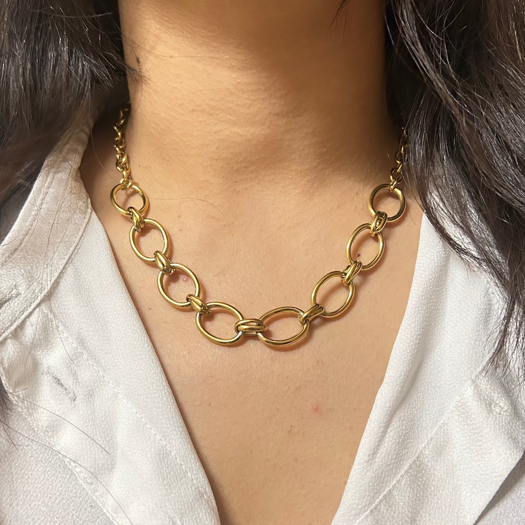 Bold Oval Link Chain Necklace