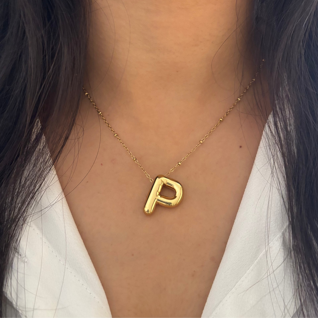 Glossy Initial Pendant – P