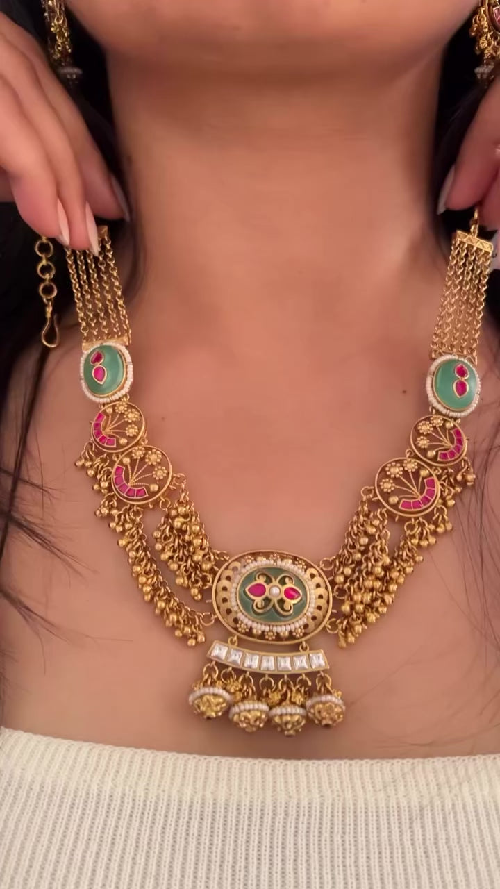 Traditional Temple Necklace Set