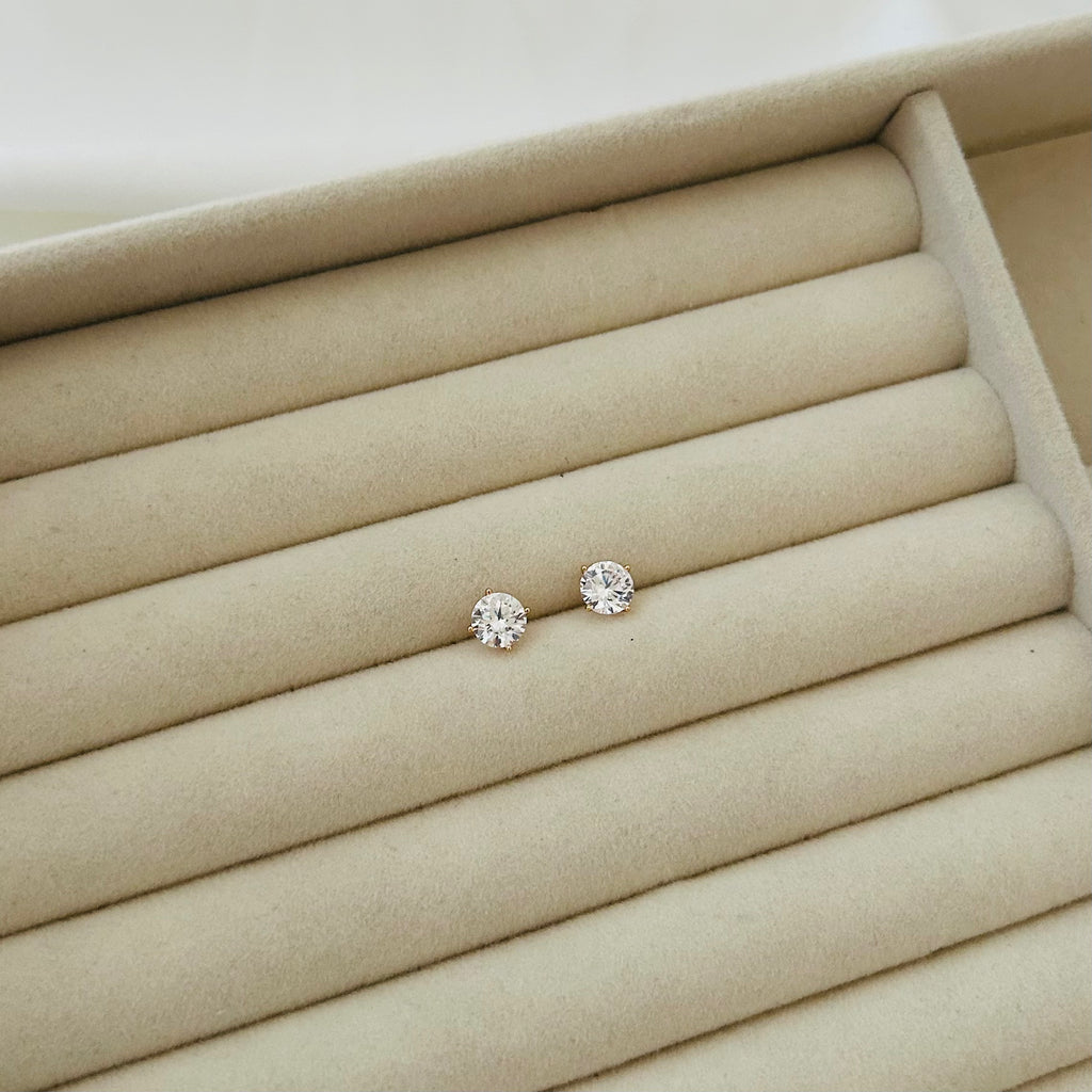Xuping Round Crystal Stud Earrings