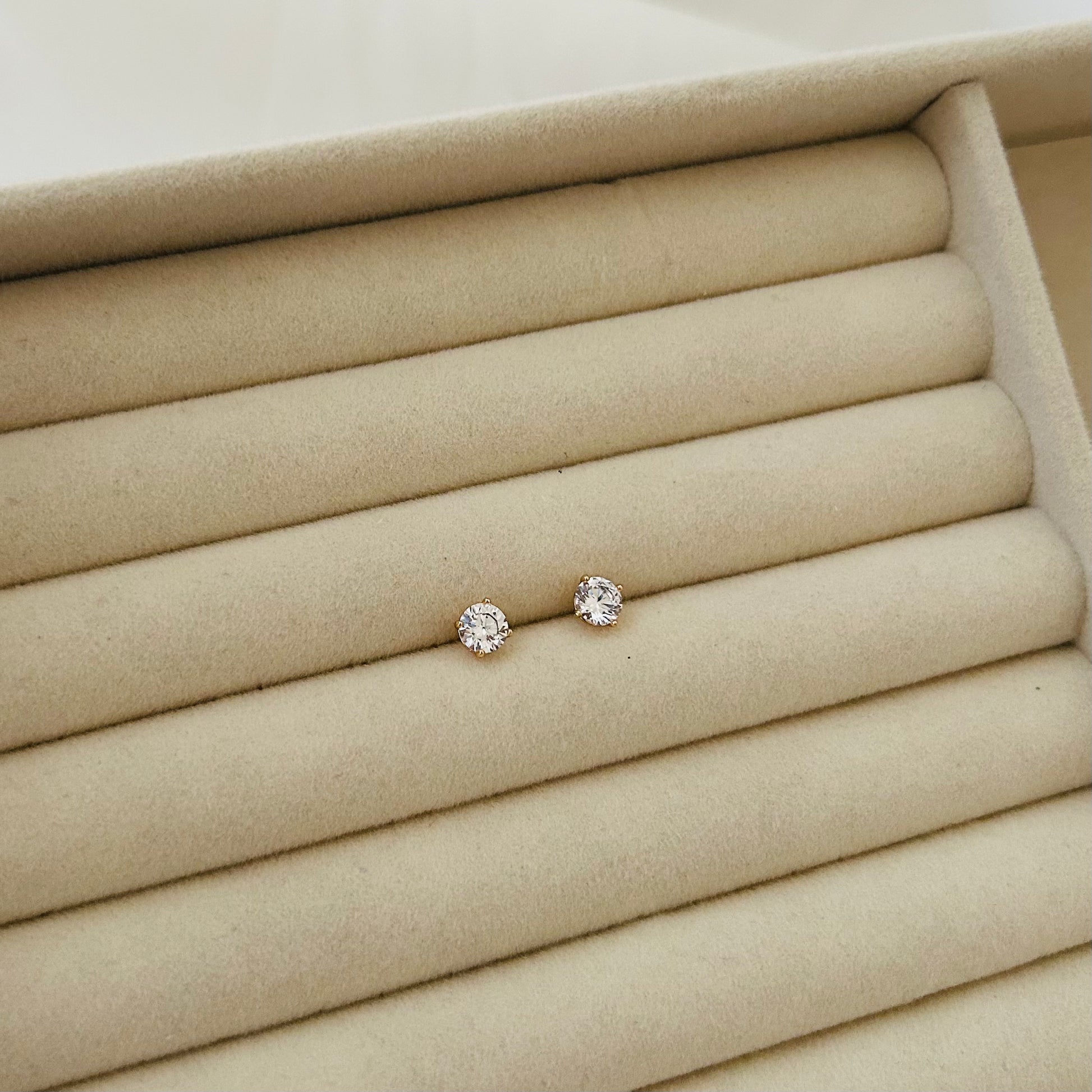 Xuping Round Crystal Stud Earrings