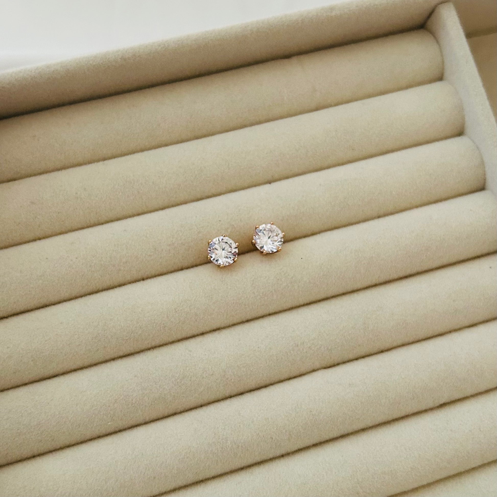 Xuping Round Crystal Stud Earrings