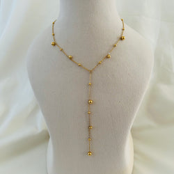 Y-Drop Bead Necklace