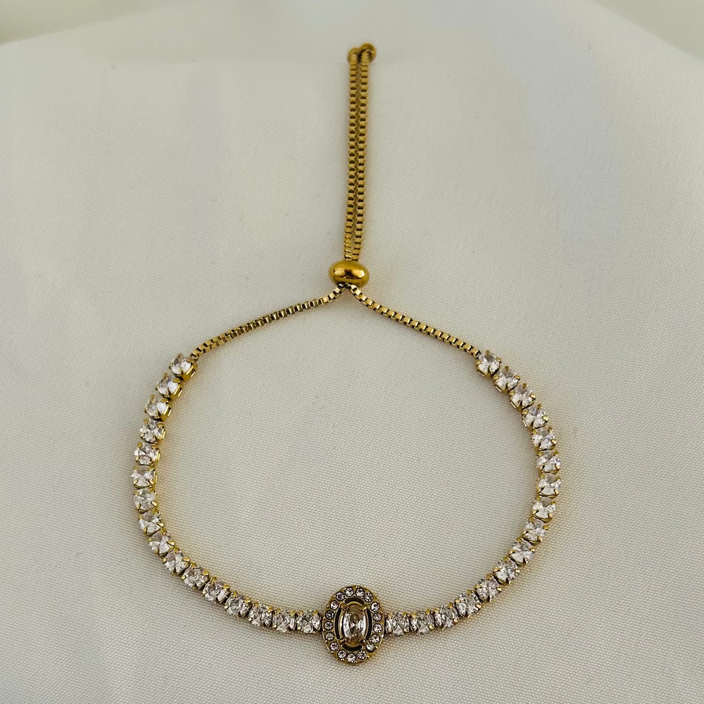 Royal Halo Tennis Bracelet