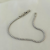 Silver bracelet with crystal stones